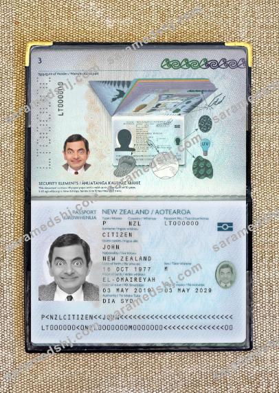 New Zealand passport 2019-present photolook